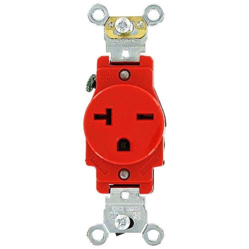 Leviton 5461 Industrial Single Receptacle, 20A, 250v - Zenithce