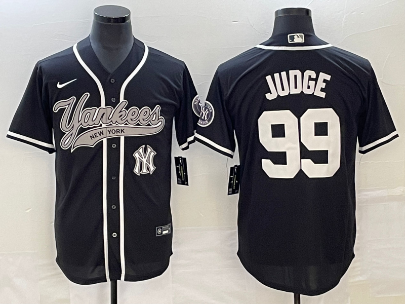 New York Yankees #99 Aaron Judge Black With Patch Cool Base Stitched Jersey - Zenithce
