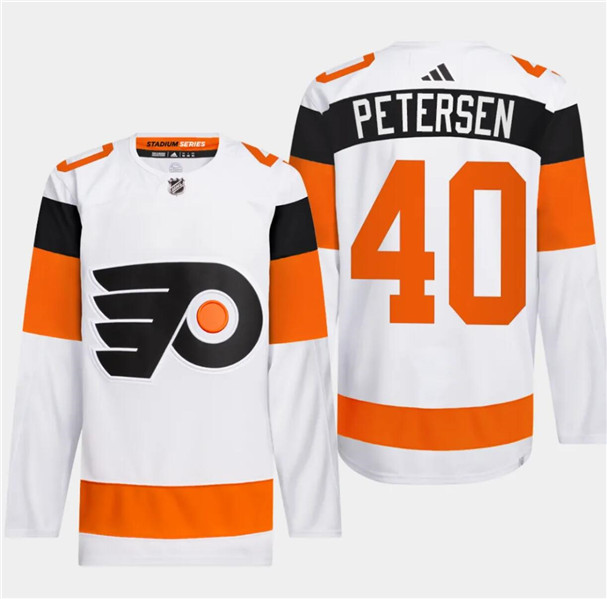 Philadelphia Flyers #40 Cal Petersen White 2024 Stadium Series Stitched Jersey - Zenithce