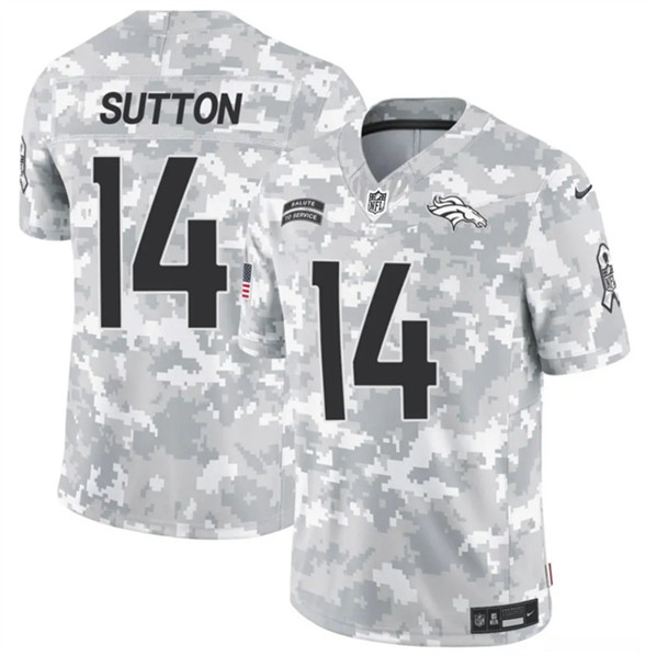 Denver Broncos #14 Courtland Sutton Arctic Camo 2024 F.U.S.E. Salute To Service Limited Stitched Jersey - Zenithce