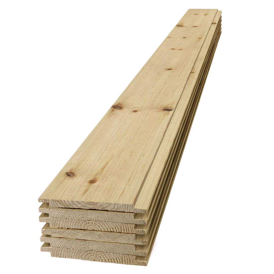 UFP-Edge 1 in. x 6 in. x 8 ft. Charred Wood Natural Pine Shiplap Board - Zenithce