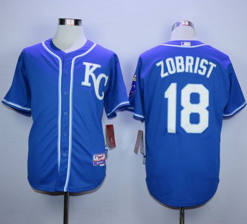 Royals #18 Ben Zobrist Blue Alternate 2 Cool Base Stitched Jersey - Zenithce