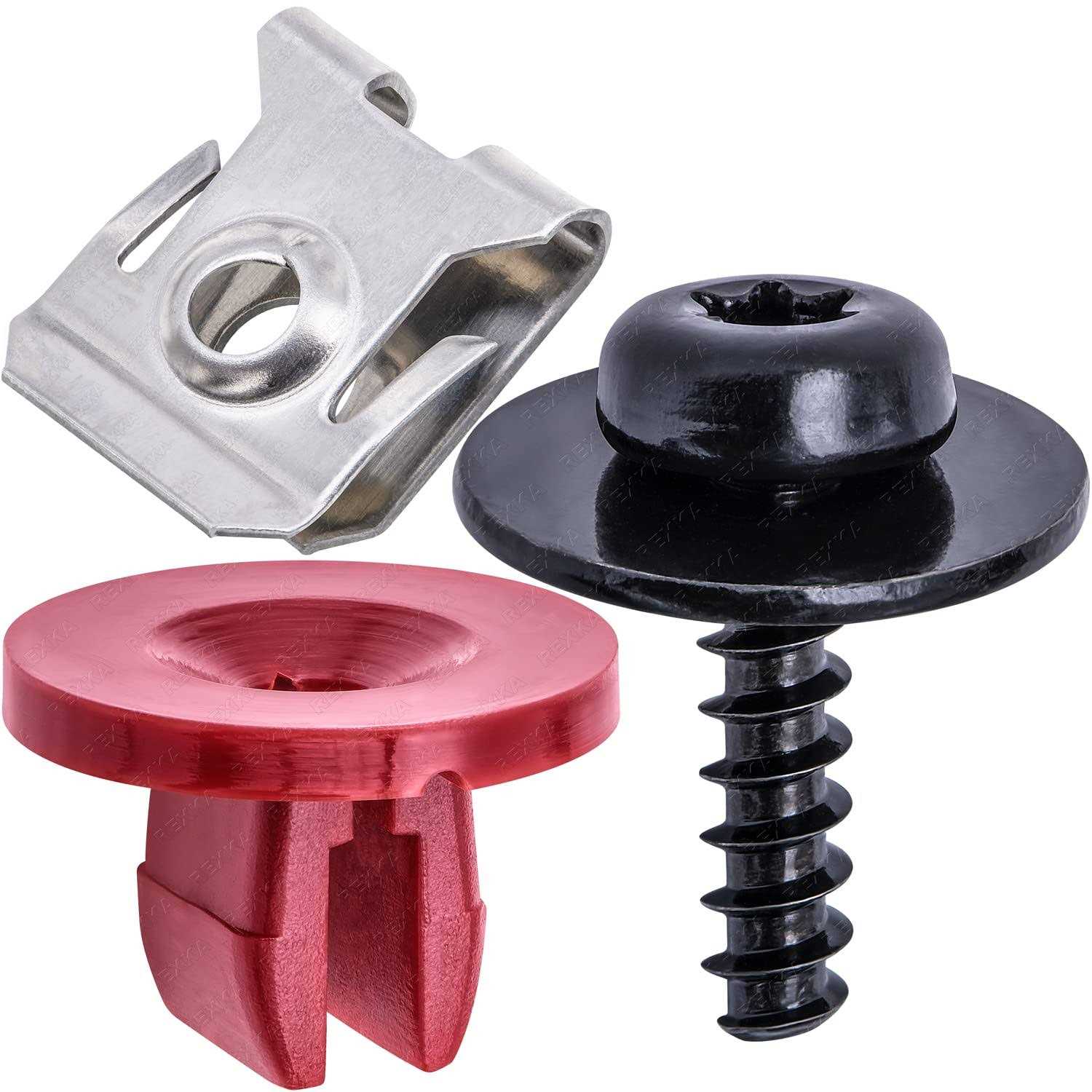 Rexka 10 Sets T30 Engine Splash Shield Guard Undertray Cover Screws Bolt Nut Clip Kit Compatible with Ford Focus Fusion Escape Explorer C-Max Transit - Zenithce