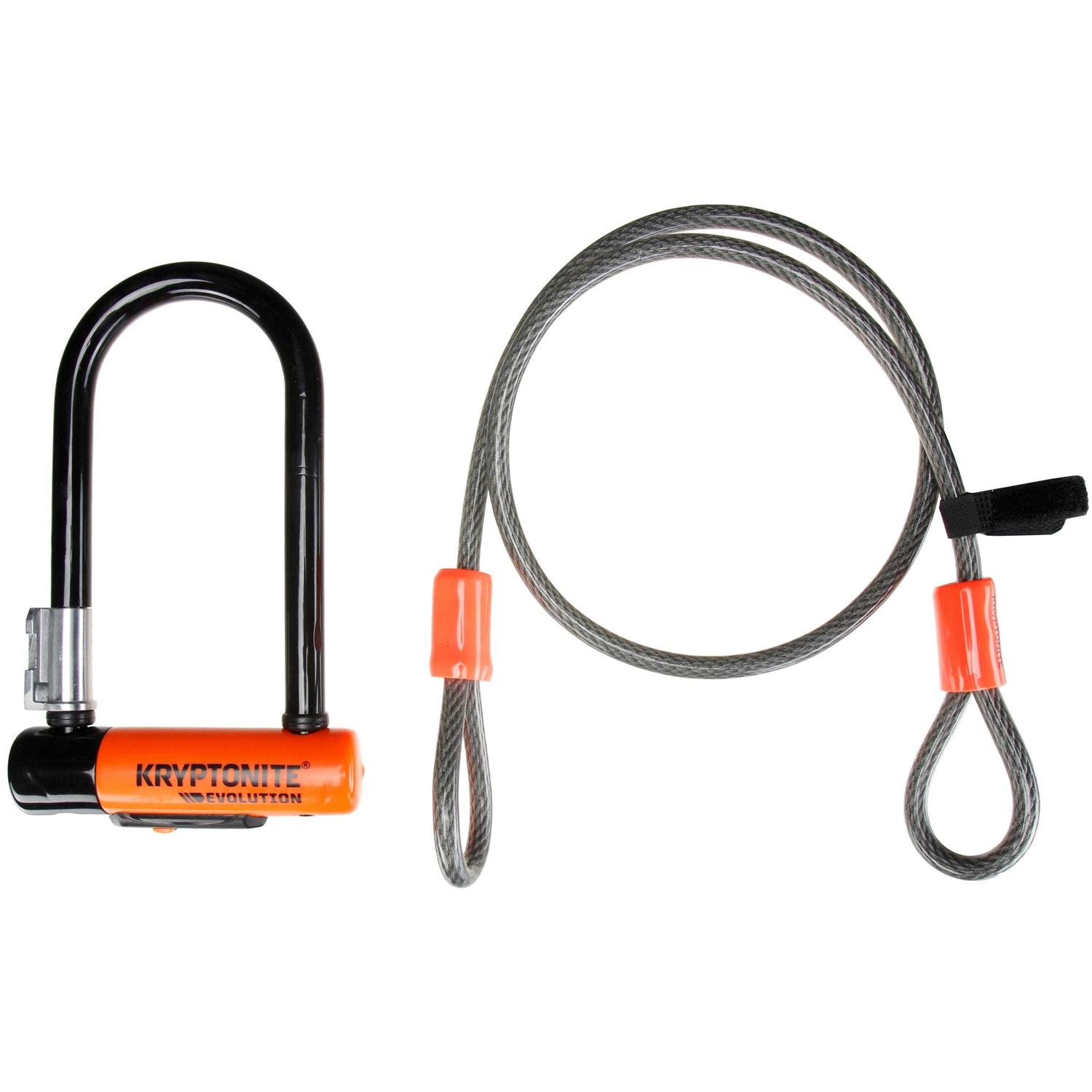 Kryptonite Evolution Mini 7 Lock with 4 Foot Kryptoflex Cable Combo - Zenithce