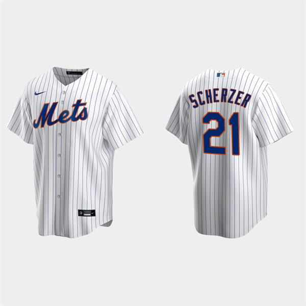 New York Mets #21 Max Scherzer White Cool Base Stitched Baseball Jersey - Zenithce