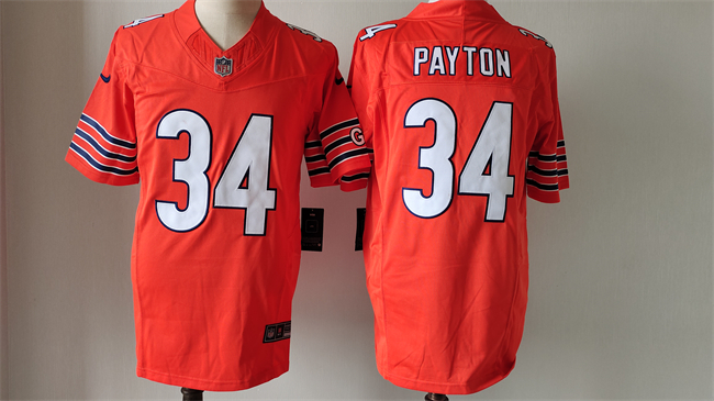 Chicago Bears #34 Walter Payton Orange 2023 F.U.S.E. Limited Stitched Jersey - Zenithce