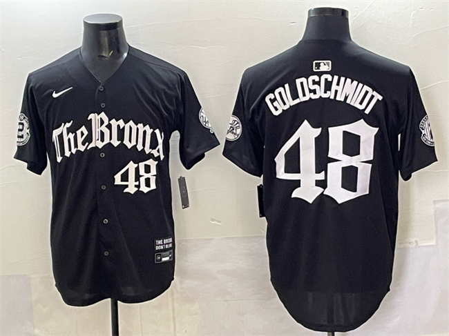 New York Yankees #48 Paul Goldschmidt Black 'Gothic Legacy Edition' Vapor Premier Limited Stitched Jersey - Zenithce