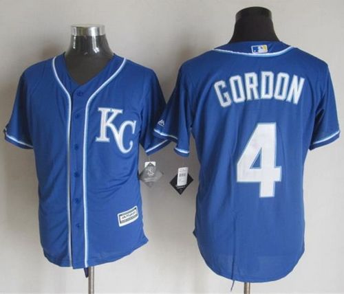 Royals #4 Alex Gordon Blue Alternate 2 New Cool Base Stitched Jersey - Zenithce
