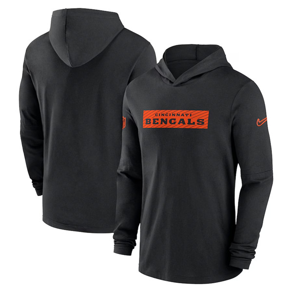 Cincinnati Bengals Black Sideline Performance Hoodie - Zenithce