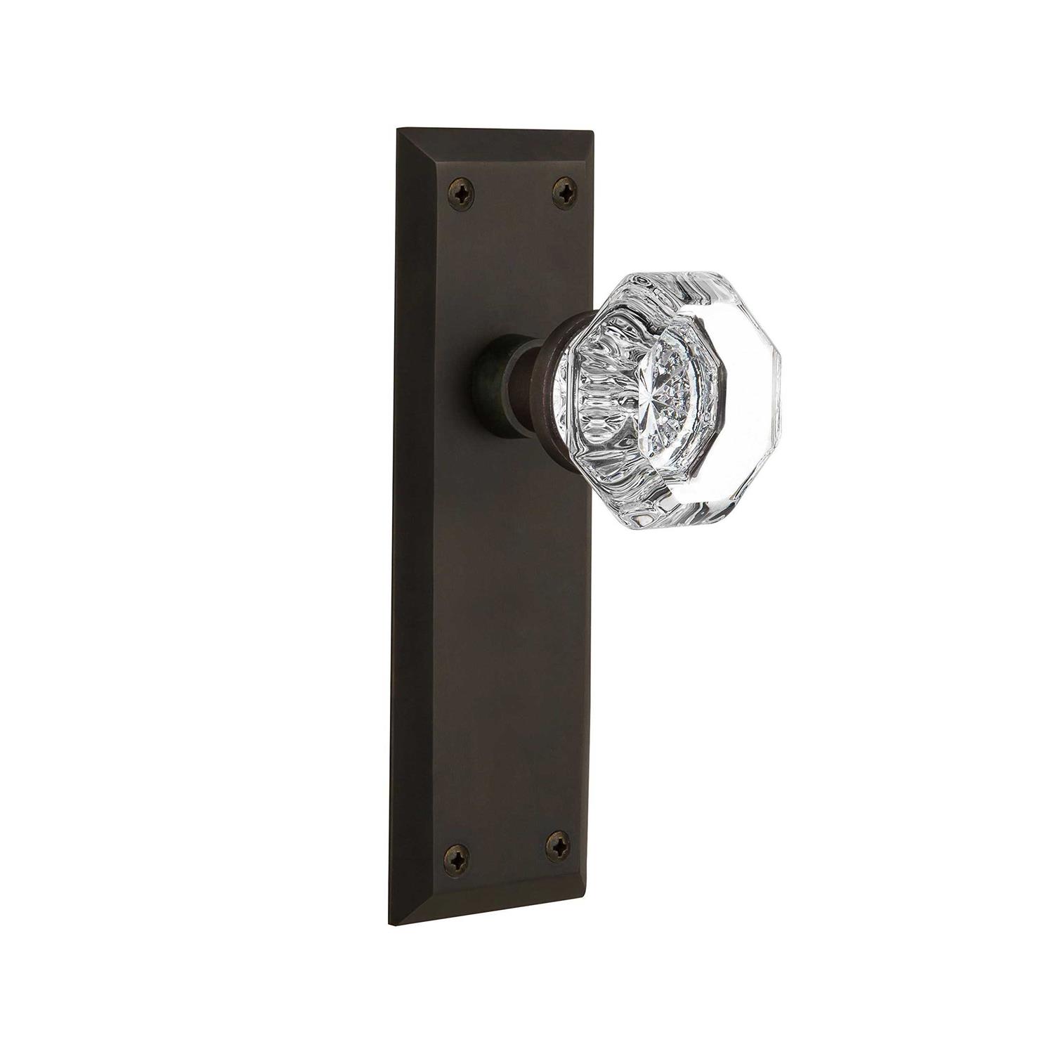 Nostalgic Warehouse New York Plate Single Dummy Waldorf Door Knob - Zenithce