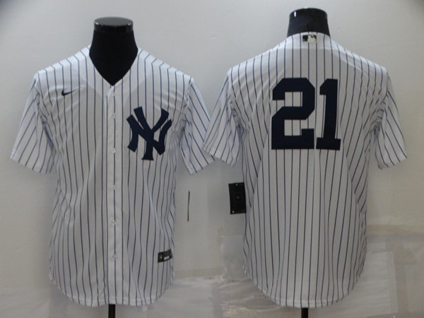 New York Yankees #21 Paul O'Neill White Cool Base Stitched Baseball Jersey - Zenithce