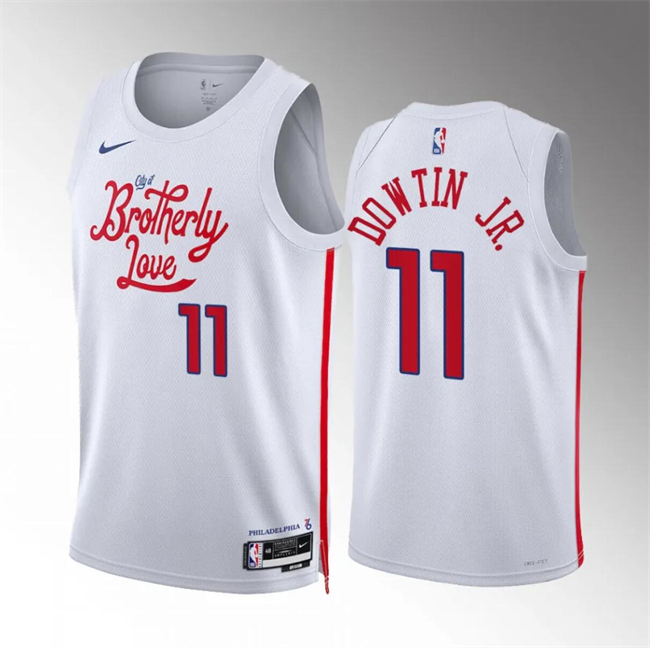 Philadelphia 76ers #11 Jeff Dowtin Jr White City Edition Stitched Jersey - Zenithce