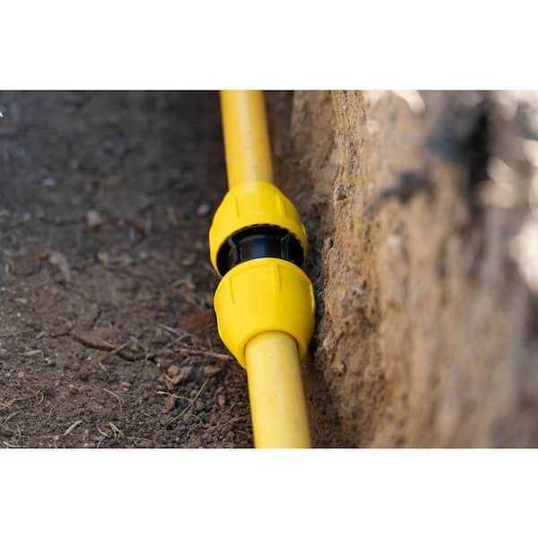 Home-Flex IPS Dr 11 Underground Yellow Poly Gas Pipe Coupler - Zenithce