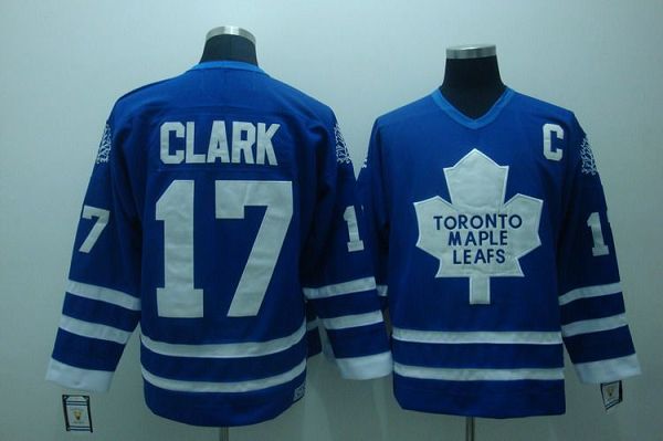 Maple Leafs #17 Wendel Clark Stitched Blue CCM Throwback Jersey - Zenithce