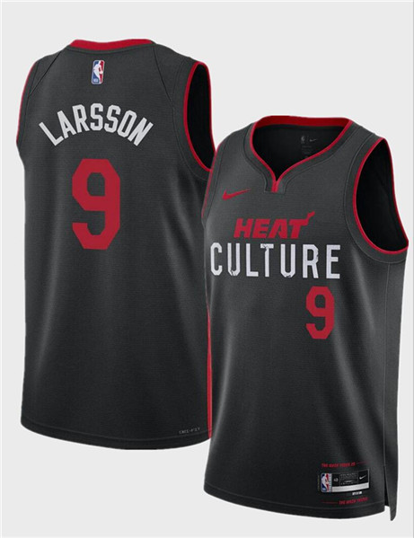 Miami Heat #9 Pelle Larsson Black 2024 Draft City Edition Stitched Jersey - Zenithce