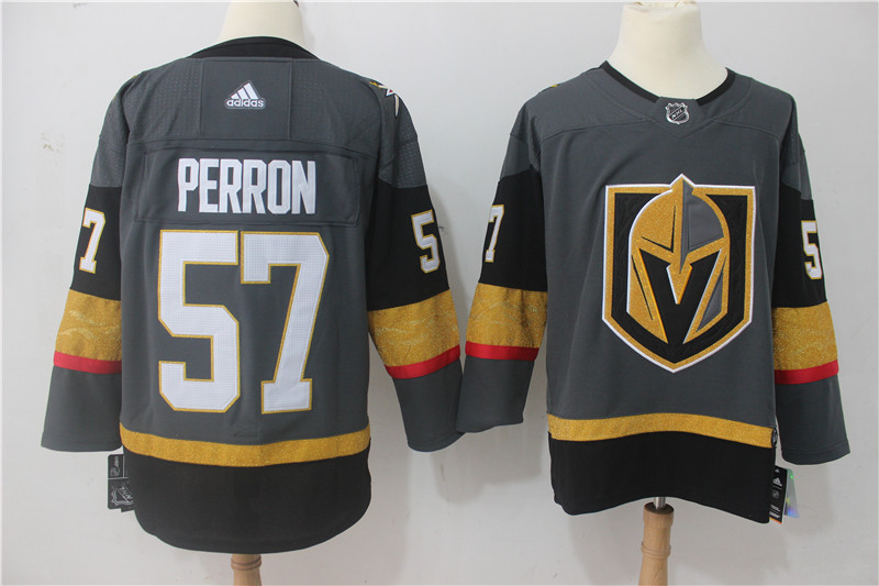 Vegas Golden Knights #57 David Perron Grey Stitched Adidas Jersey - Zenithce