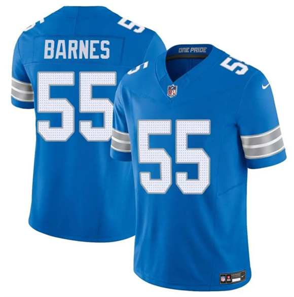 Detroit Lions #55 Derrick Barnes Blue 2025 F.U.S.E. Vapor Limited Stitched Game Jersey - Zenithce