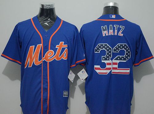 Mets #32 Steven Matz Blue USA Flag Fashion Stitched Jersey - Zenithce