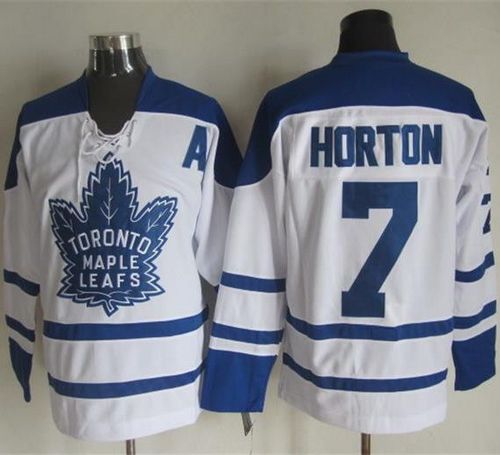 Maple Leafs #7 Tim Horton White CCM Throwback Winter Classic Stitched Jersey - Zenithce