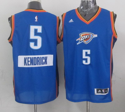 Oklahoma City Thunder #5 Kendrick Perkins 2014 Christmas Day Blue Jersey - Zenithce