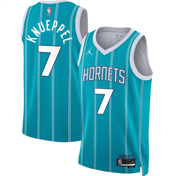 Charlotte Hornets #7 Kon Knueppel Teal 2025 Draft Icon Edition Stitched Jersey - Zenithce