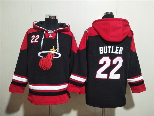 Miami Heat #22 Jimmy Butler Black Ageless Must-Have Lace-Up Pullover Hoodie - Zenithce
