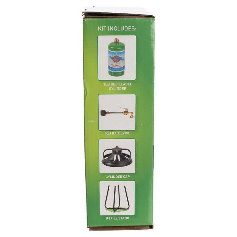 Flame King Refillable 1LB Empty Propane Cylinder Tank Reusable - Zenithce