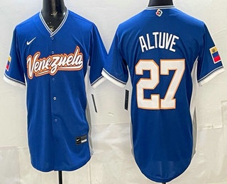 Venezuela #27 Jose Altuve Blue 2026 World Classic Cool Base Jersey - Zenithce