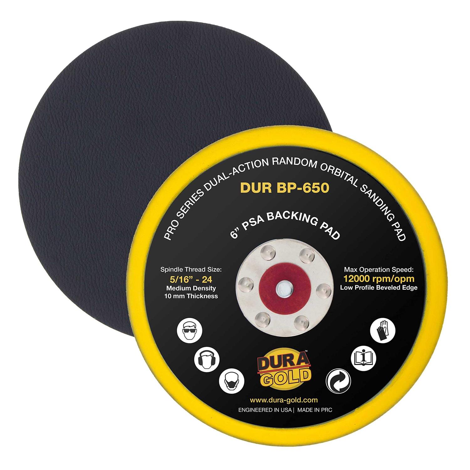 Dura-Gold Pro Series PSA DA Sander Backing Plate Pad Flexible Low Profile Edge - Zenithce