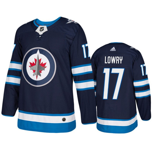 Winnipeg Jets #17 Adam Lowry Navy Stitched Jersey - Zenithce
