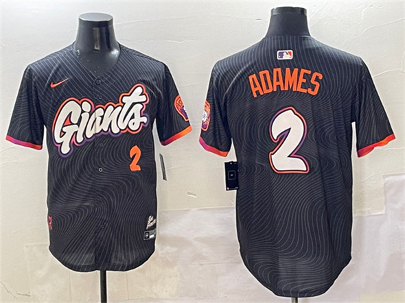 San Francisco Giants #2 Willy Adames Anthracite 2025 City Connect Limited Stitched Jersey - Zenithce