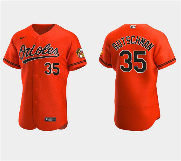 Baltimore Orioles #35 Adley Rutschman Orange Flex Base Stitched Jersey - Zenithce