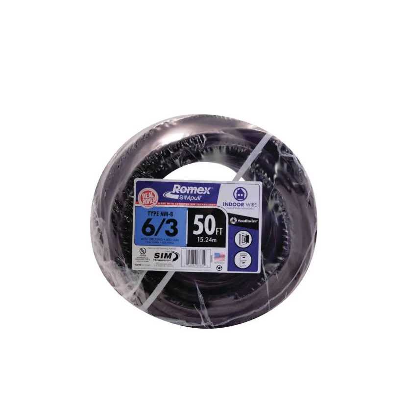 Southwire 50 ft. 6/3 Gray Stranded CU UF-B W/G Wire - Zenithce