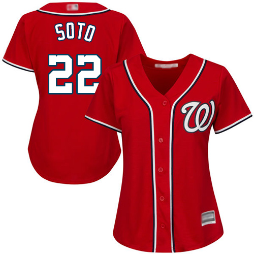 Washington Nationals #22 Juan Soto Red Stitched Jersey(Run Small) - Zenithce