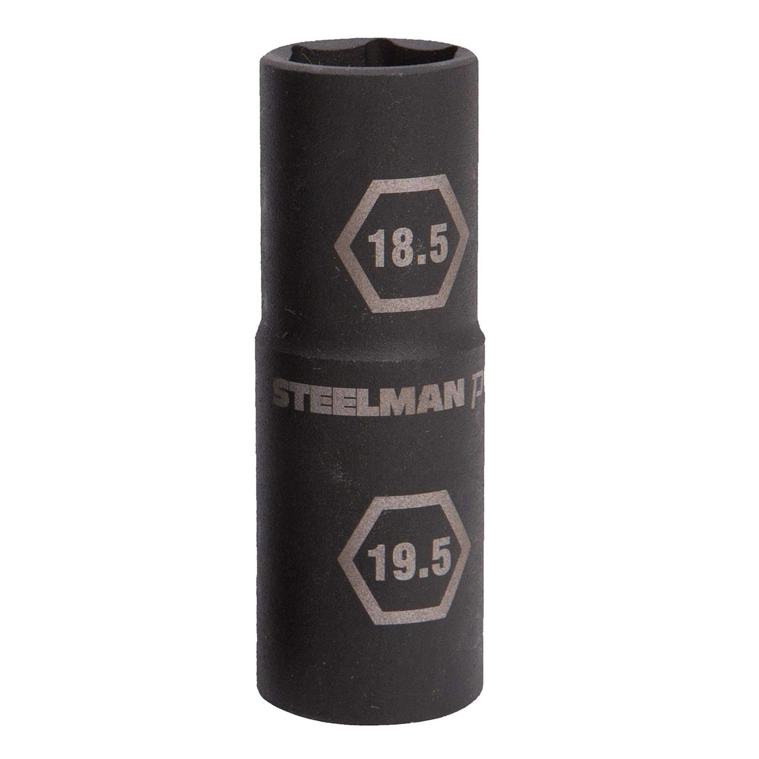Steelman PRO 1/2-Inch Drive 6-Point Thin Wall Impact Flip Socket - Zenithce