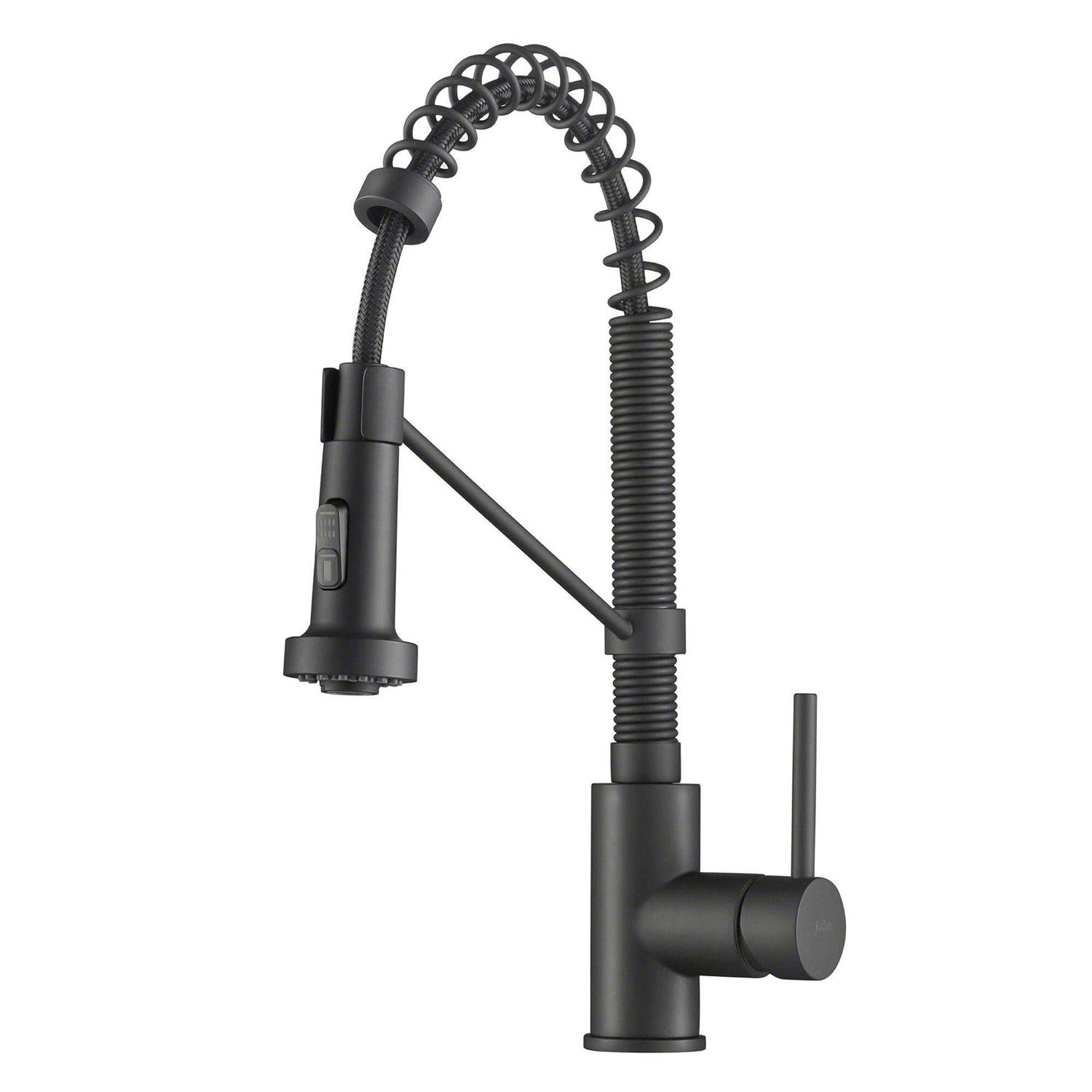 Kraus Bolden Single Handle 18-Inch Commercial Kitchen Faucet with Dual Function Pull-Down Sprayhead KPF-1610 - Zenithce