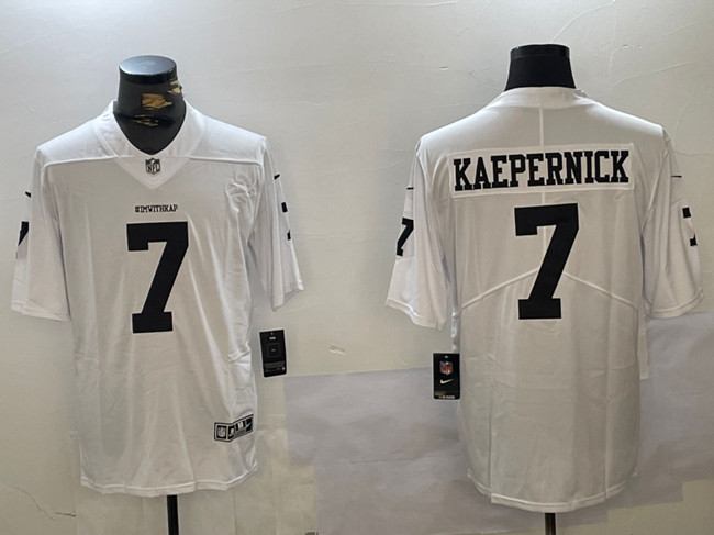 Las Vegas Raiders #7 Colin Kaepernick White Vapor Limited Stitched Jersey - Zenithce
