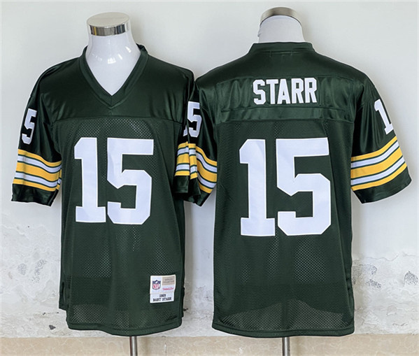 Green Bay Packers #15 Bart Starr Green Throwback Stitched Jersey - Zenithce