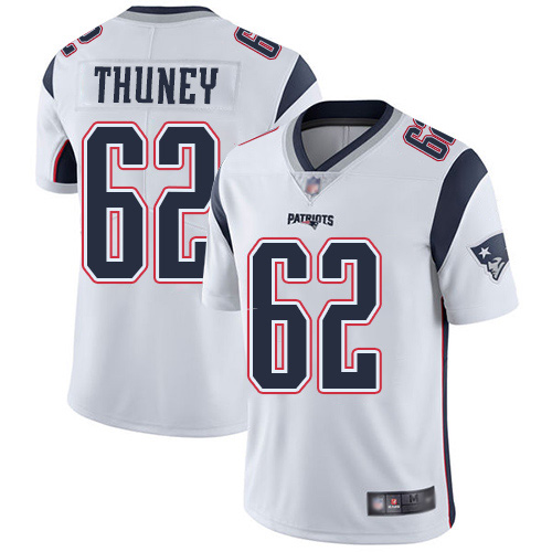 New England Patriots #62 Joe Thuney White Vapor Untouchable Limited Stitched Jersey - Zenithce