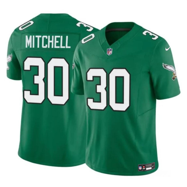 Philadelphia Eagles #30 Quinyon Mitchell Kelly Green 2024 Draft F.U.S.E Vapor Untouchable Throwback Limited Stitched Jersey - Zenithce
