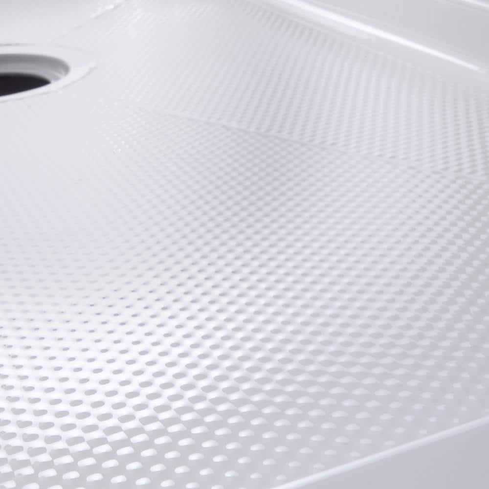 CRAFT + MAIN 60 in. x 30 in. Single Threshold Right Drain Shower Base in White - Zenithce
