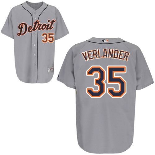 Tigers #35 Justin Verlander Grey Stitched Jersey - Zenithce