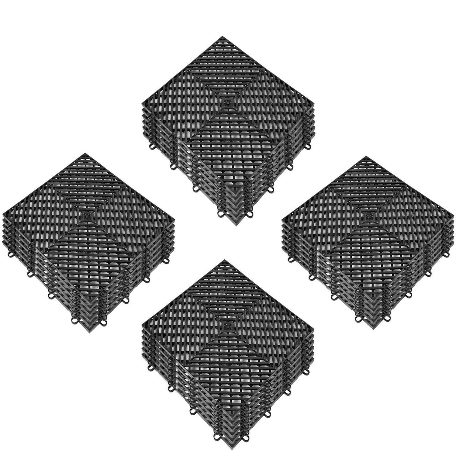 VEVOR Drainage Tiles Interlocking Plastic Tiles 12x12x0.5 inches - Zenithce