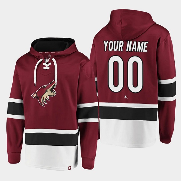Arizona Coyotes Custom Red All Stitched Sweatshirt Hoodie - Zenithce