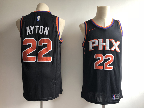 Phoenix Suns #22 Deandre Ayton Black Swingman Stitched Jersey - Zenithce