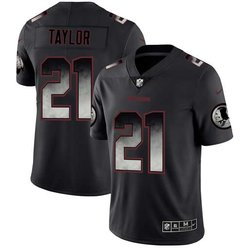 Washington Redskins #21 Sean Taylor Black 2019 Smoke Fashion Limited Stitched Jersey - Zenithce