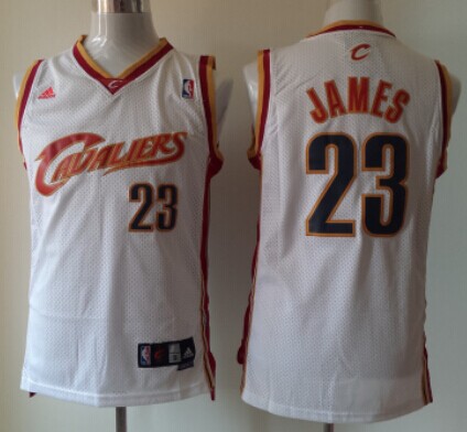 Cleveland Cavaliers #23 LeBron James 2003 White Swingman Jersey - Zenithce