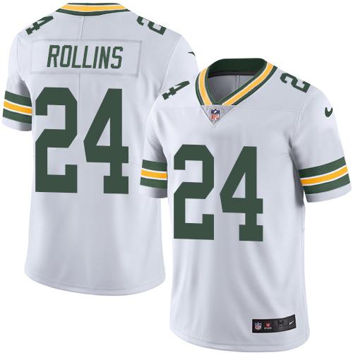 Packers #24 Quinten Rollins White Stitched Limited Rush Nike Jersey - Zenithce