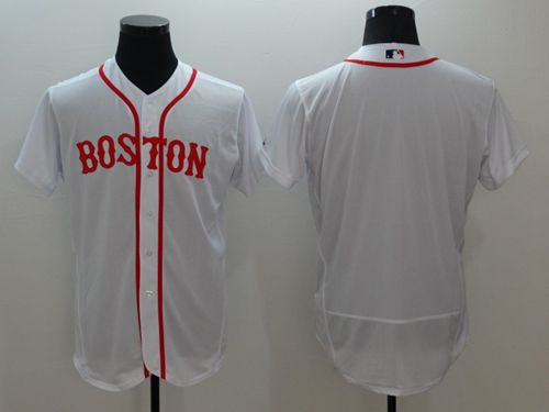 Red Sox Blank White Flexbase Authentic Collection Alternate Home Stitched Jersey - Zenithce