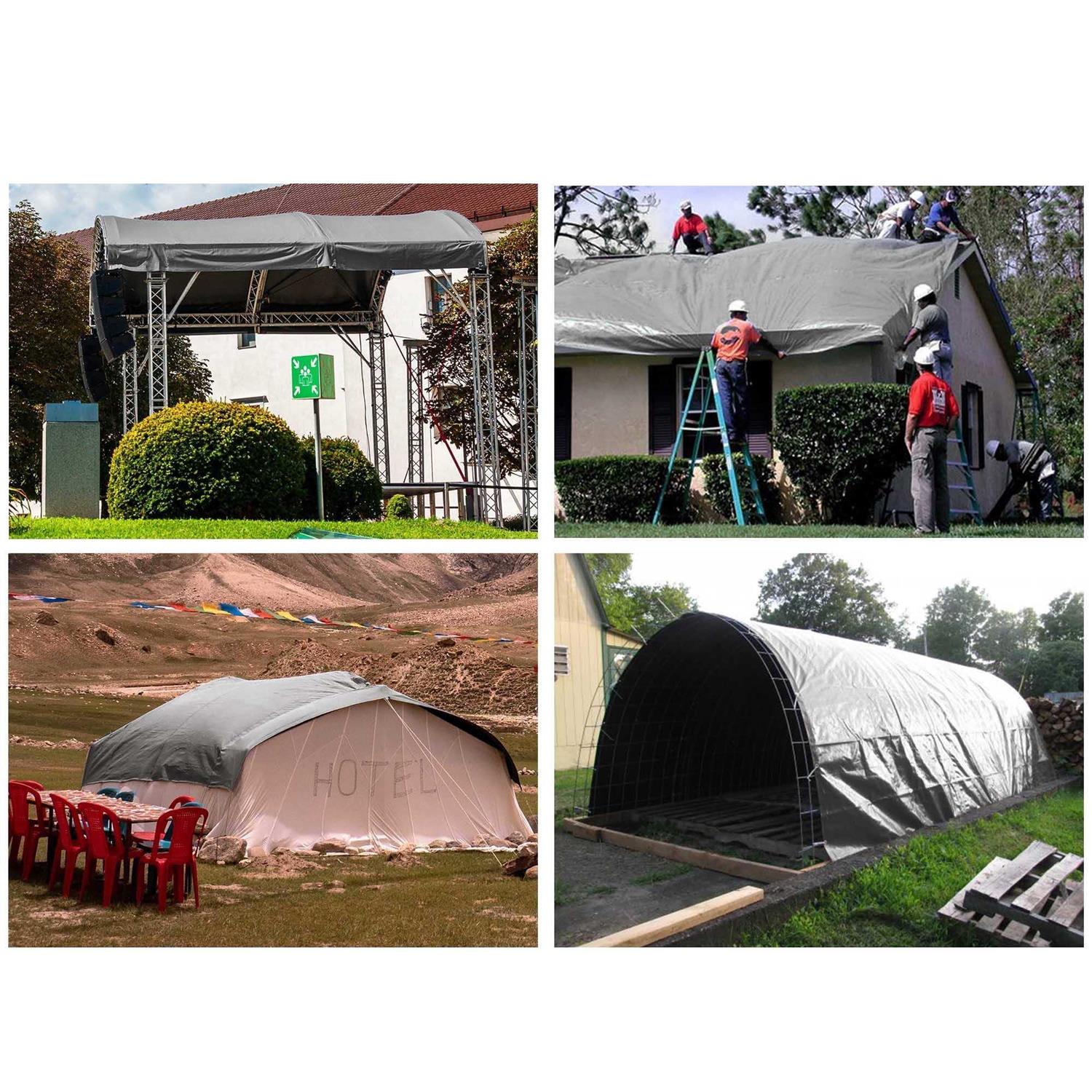 Yescom Heavy Duty Reinforced Poly Tarp Multi Purpose Canopy Tent Cover Waterproof Tarpaulin - Zenithce